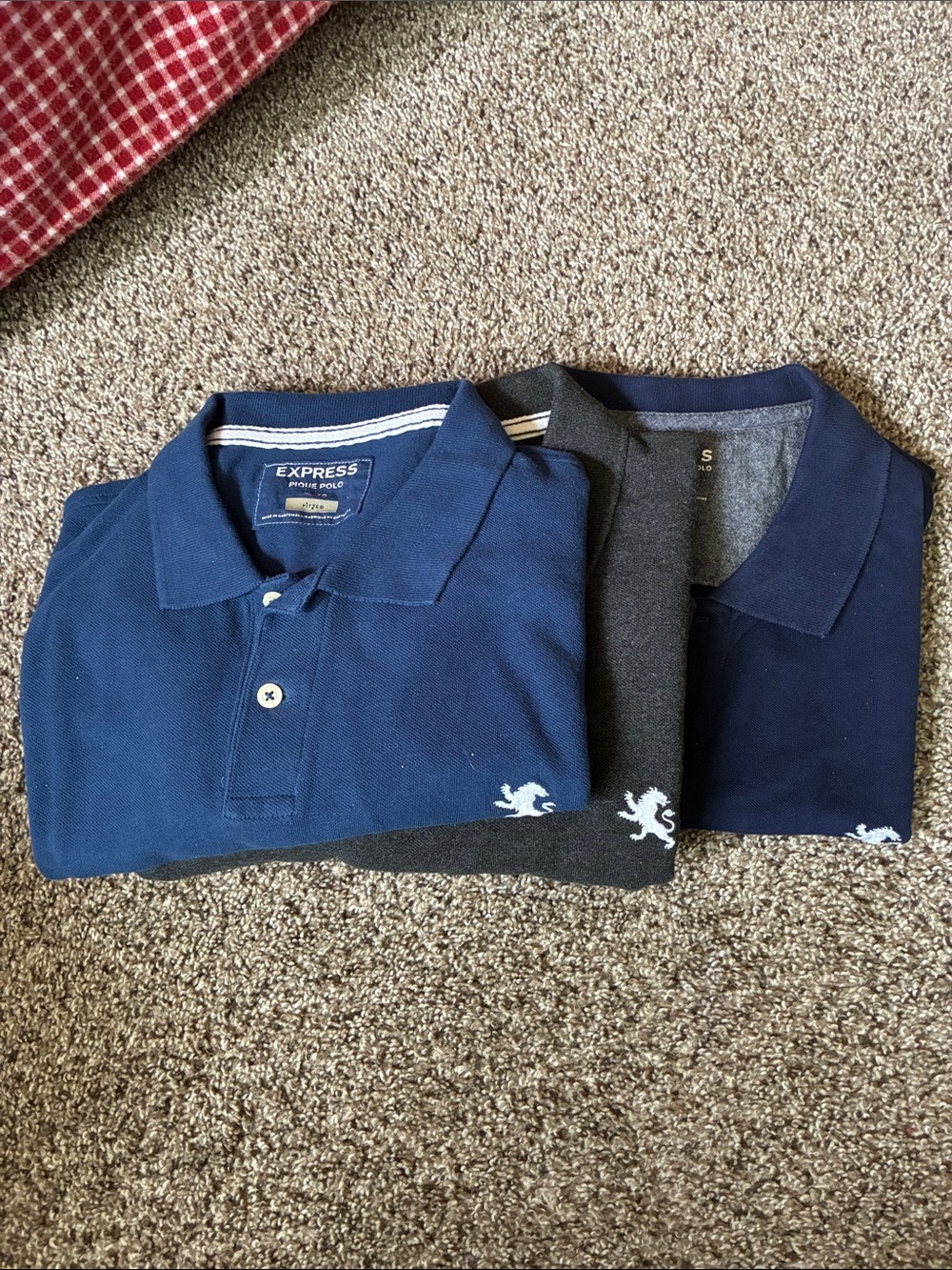 Express Men’s Navy Polo Trio with Logo